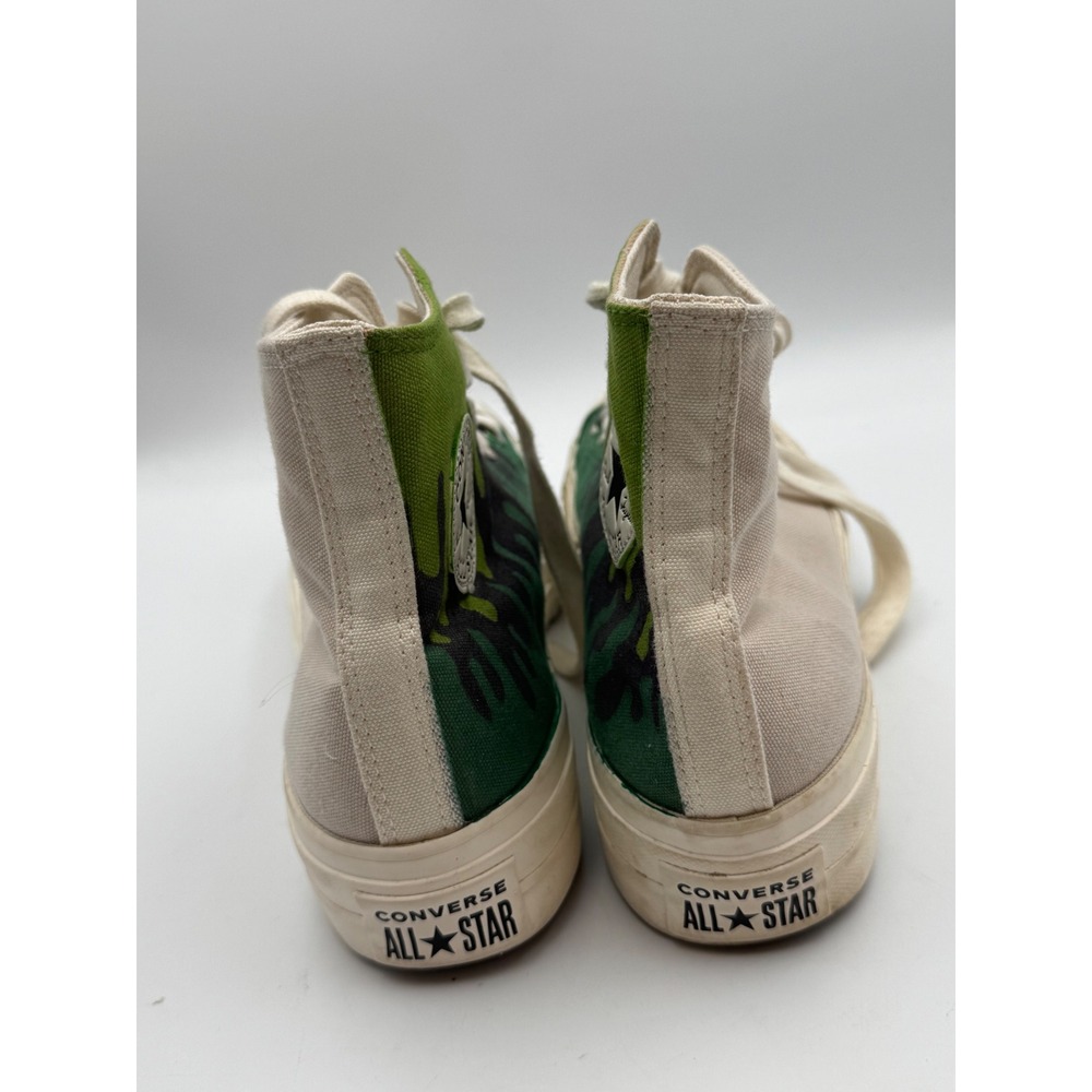 Converse Chuck Taylor All Star High Top Green Black‎ Slime Drip Graphic Sneakers - Picture 8 of 11